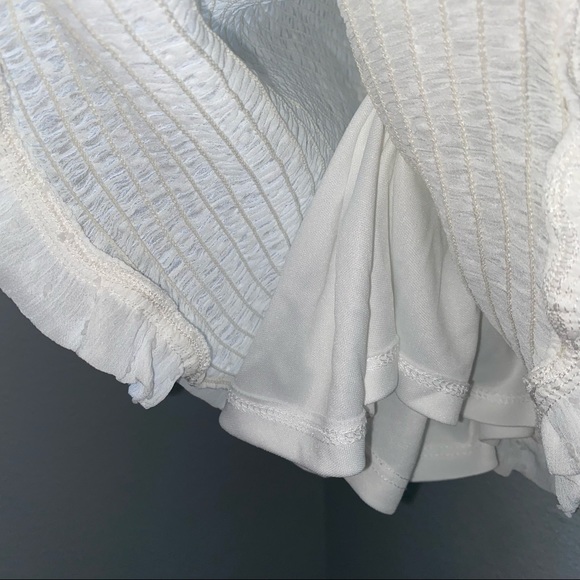 192. NWT White Smocking Bodycon Dress - Picture 7 of 11